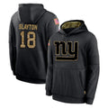 NY.Giants #18 Darius Slayton Player Black Salute to Service Hoodies Limited Game Gdoa Stitched Jerseys