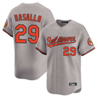 B.Orioles #29 Samuel Basallo Player Gray Limited Home Game Gdoa Stitched Jerseys