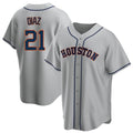H.Astros #21 Yainer Diaz Player Gray Home Game Gdoa Stitched Jerseys