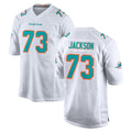 M.Dolphins #73 Austin Jackson Player White Limited Home Game Gdoa Stitched Jerseys