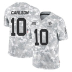 NO.Saints #10 Daniel Carlson Player Arctic Camo Salute To Service Limited Game Gdoa Stitched Jerseys