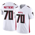 A.Falcons #70 Jake Matthews Player White Vapor F.U.S.E. Limited Gdoa Stitched Jerseys