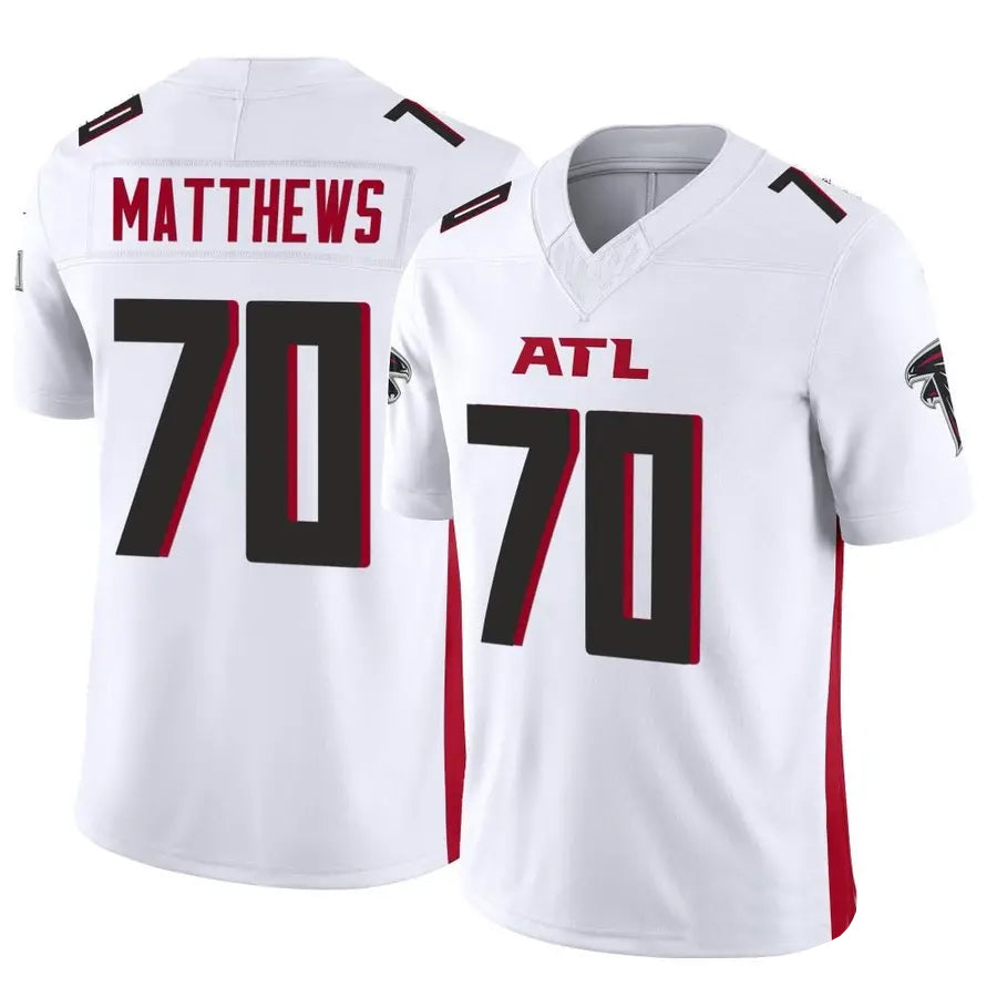A.Falcons #70 Jake Matthews Player White Vapor F.U.S.E. Limited Gdoa Stitched Jerseys