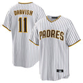 S.Diego Padres #11 Yu Darvish Player White Home Replica Game Fdoa Stitched Jerseys