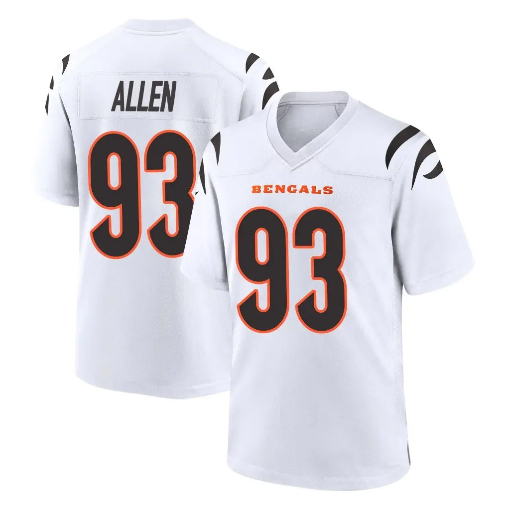 C.Bengals #93 Jonathan Allen Player White Home Game Gdoa Stitched Jerseys