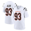 C.Bengals #93 Jonathan Allen Player White Home Game Gdoa Stitched Jerseys