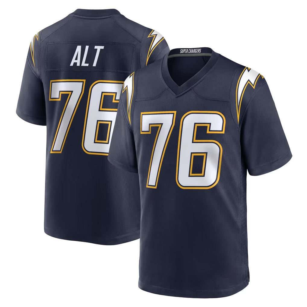 LA.Chargers #76 Joe Alt Player Navy Alternate Home Game Gdoa Stitched Jerseys
