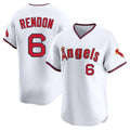 LA.Angels #6 Anthony Rendon Player White T-shirt Home Limited Fdoa Stitched Jerseys