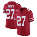 SF.49ers #27 Ji'Ayir Brown Player Red Limited Vapor Untouchable Home Game Gdoa Stitched Jerseys