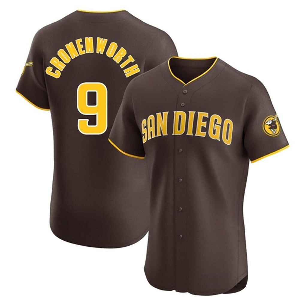 S.Diego Padres #9 Jake Cronenworth Player Brown Home Limited Elite Fdoa Stitched Jerseys