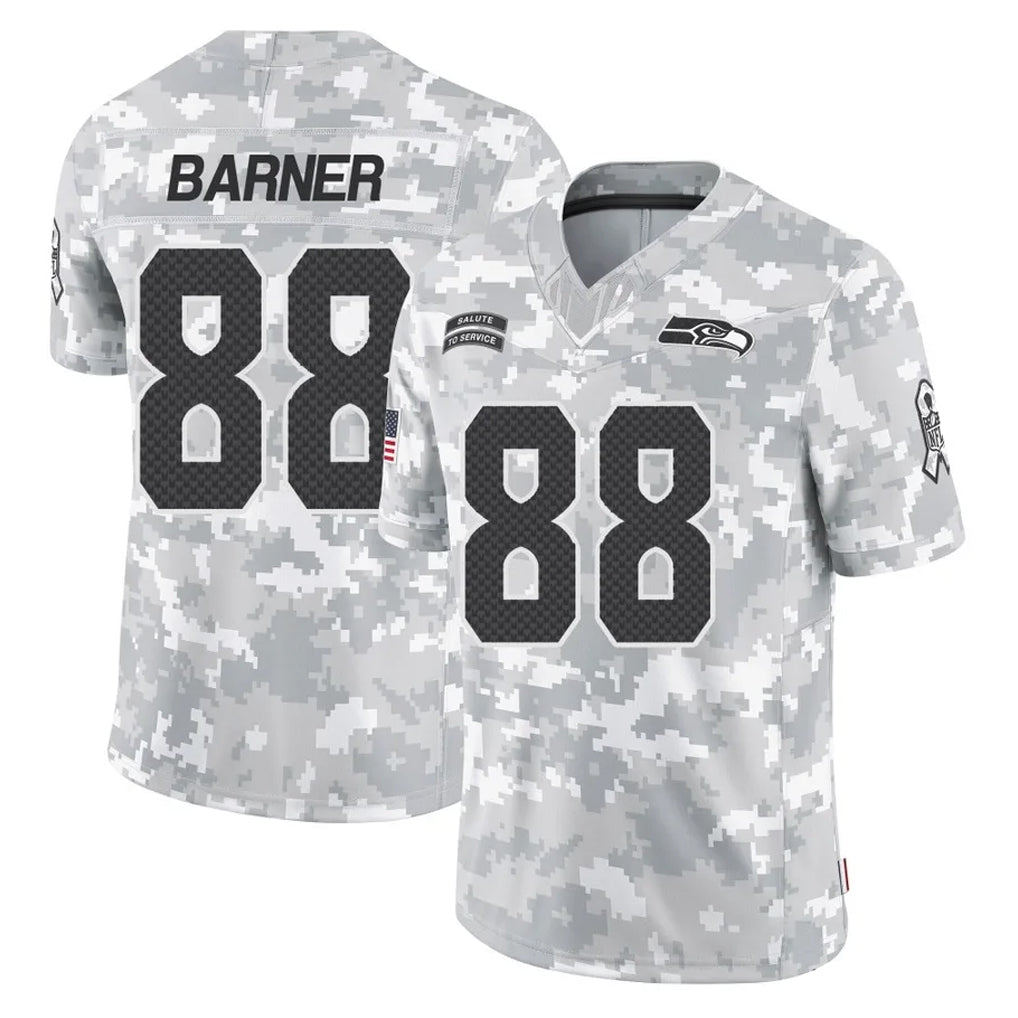 S.Seahawks #88 AJ Barner Player Arctic Camo Limited Salute To Service Home Game Gdoa Stitched Jerseys