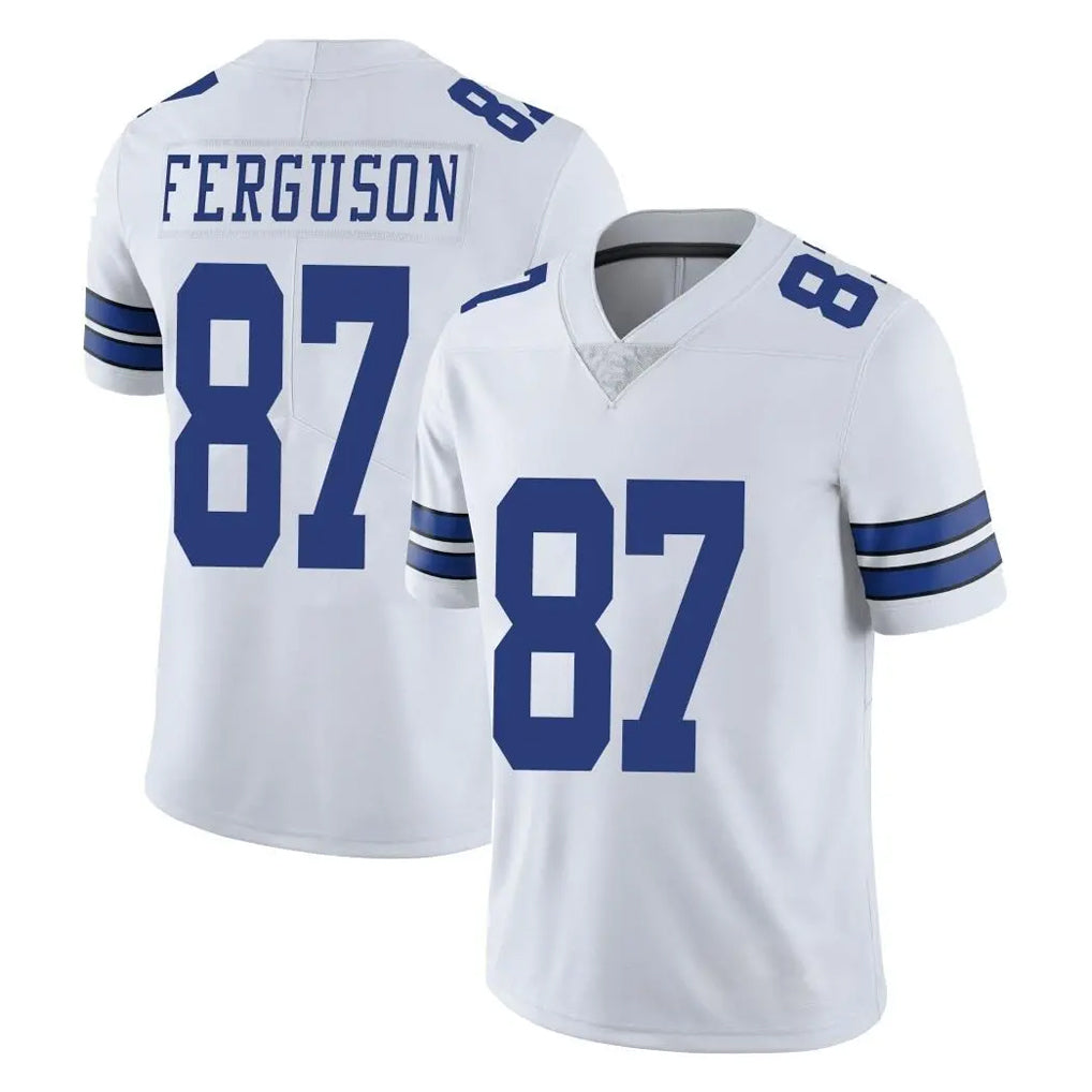 D.Cowboys #87 Jake Ferguson Player White Vapor Untouchable Limited Home Game Gdoa Stitched Jerseys