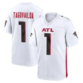 A.Falcons #1 Tua Tagovailoa Player White Home Game Gdoa Stitched Jerseys