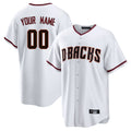 Custom A.Diamondbacks White Home Game Any name & number Gdoa Stitched Jerseys