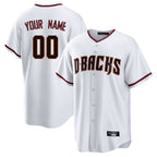 Custom A.Diamondbacks White Home Game Any name & number Gdoa Stitched Jerseys