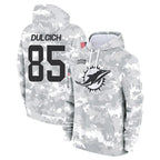 M.Dolphins #85 Greg Dulcich Player Arctic Camo Salute to Service Hoodies Limited Game Gdoa Stitched Jerseys