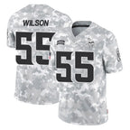 M.Vikings #55 Eric Wilson Player Arctic Camo Salute To Service Limited Game Gdoa Stitched Jerseys