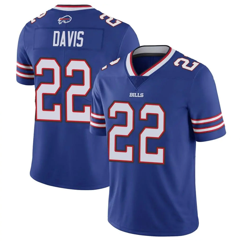 B.Bills #22 Ray Davis Player Royal Vapor Limited Gdoa Stitched Jerseys