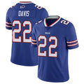 B.Bills #22 Ray Davis Player Royal Vapor Limited Gdoa Stitched Jerseys