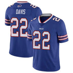 B.Bills #22 Ray Davis Player Royal Vapor Limited Gdoa Stitched Jerseys