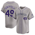 C.Rockies #49 Antonio Senzatela Player Gray Limited Home Gdoa Stitched Jerseys