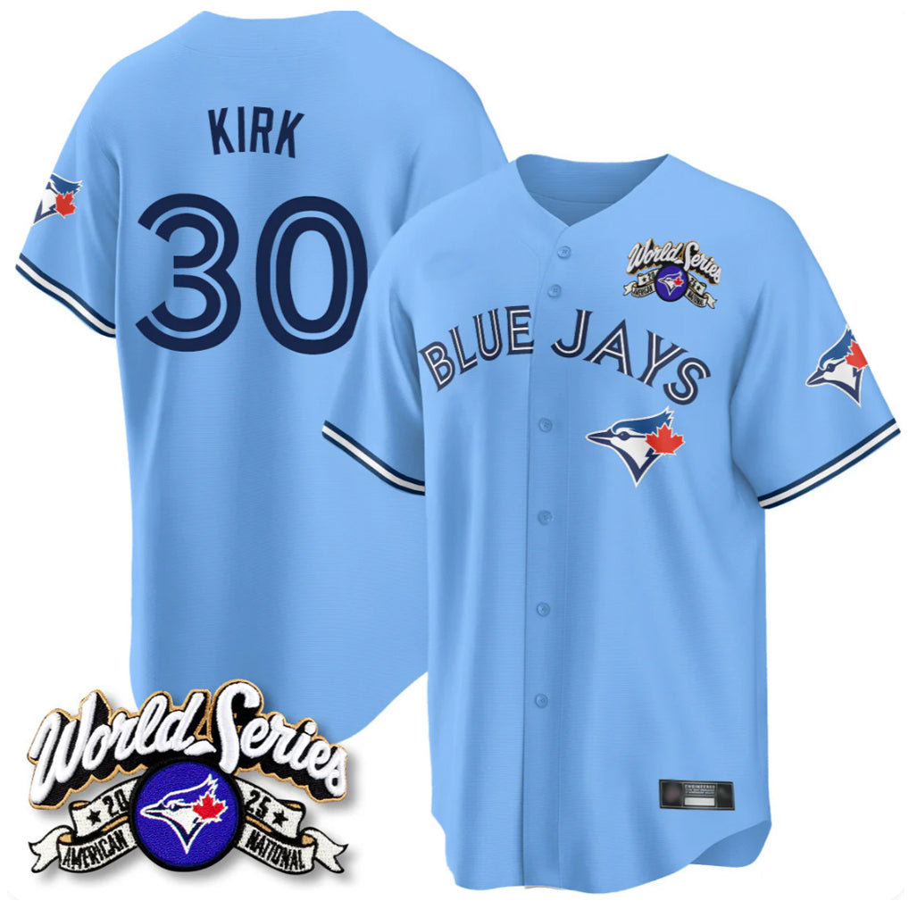 T.Blue Jays #30 Alejandro Kirk Player Blue 2025 American League All Fdoa Stitched Jerseys