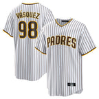 S.Diego Padres #98 Randy Vasquez Player White Home Game Fdoa Stitched Jerseys