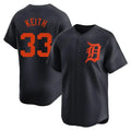 D.Tigers #33 Colt Keith Player Navy Home Limited Gdoa Stitched Jerseys