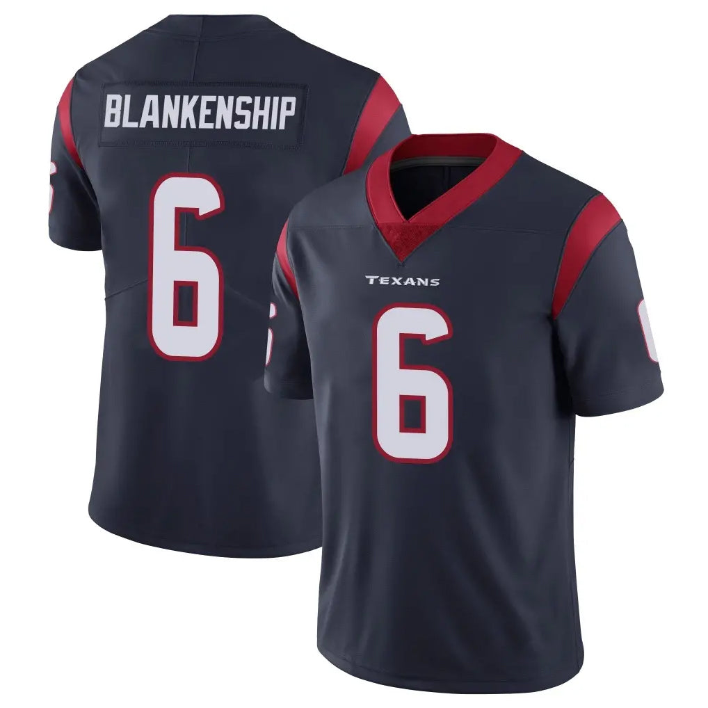 H.Texans #6 Reed Blankenship Player Navy Limited Vapor Untouchable Home Game Gdoa Stitched Jerseys