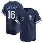 KC.Royals #16 Bo Jackson Player Navy City Connect Limited Home Gdoa Stitched Jerseys