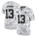 D.Cowboys #13 Caleb Downs Player Arctic Camo Salute to Service Limited Home Game Gdoa Stitched Jerseys