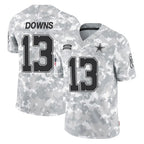 D.Cowboys #13 Caleb Downs Player Arctic Camo Salute to Service Limited Home Game Gdoa Stitched Jerseys