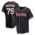 C.Guardians #75 Connor Brogdon Player Black Fashion Out Home Game Gdoa Stitched Jerseys