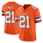 D.Broncos #21 Riley Moss Player Orange Vapor Untouchable Limited Home Game Gdoa Stitched Jerseys