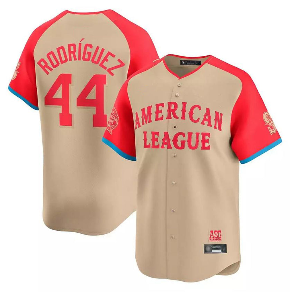 S.Mariners #44 Julio Rodriguez Player Cream American League All-Star Game Limited Fdoa Stitched Jerseys