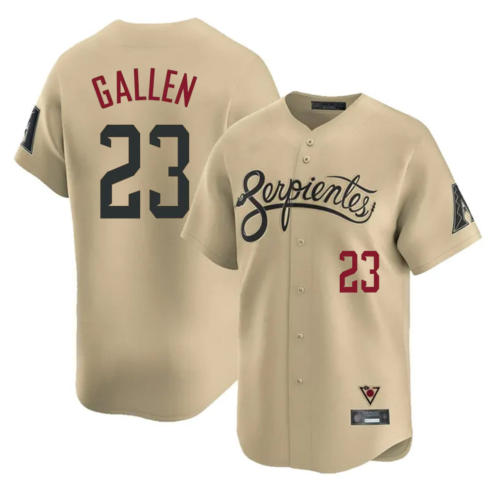A.Diamondbacks #23 Zac Gallen Player Tan City Connect Limited Home Game Gdoa Stitched Jerseys