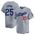 LA.Dodgers #25 Tommy Edman Player Gray Limited Home Fdoa Stitched Jerseys