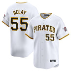 P.Pirates #55 Jason Delay Player White Home Limited Fdoa Stitched Jerseys