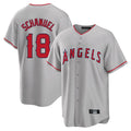 LA.Angels #18 Nolan Schanuel Player Gray Home Game Fdoa Stitched Jerseys