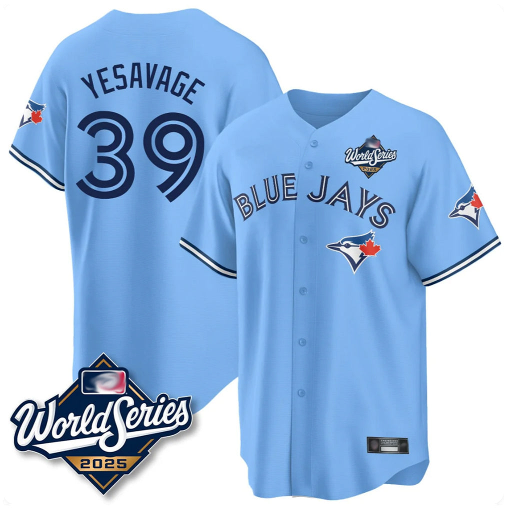 T.Blue Jays #39 Trey Yesavage Player Blue 2025 World Series Limited All Fdoa Stitched Jerseys