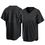 Athletics #13 Luis Barrera Player Black Pitch Fashion T-shirt Home Game Gdoa Stitched Jerseys