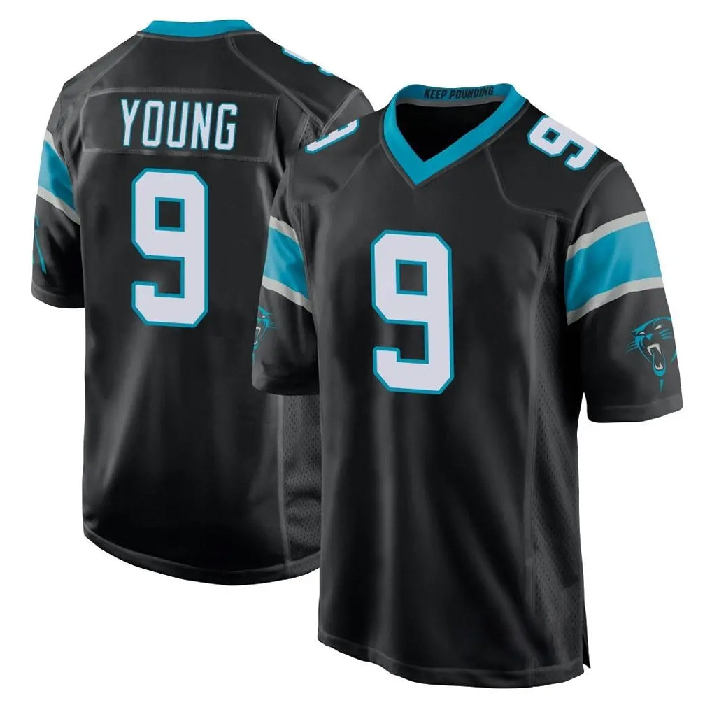 C.Panthers #9 Bryce Young Player Black Game Gdoa Stitched Jerseys