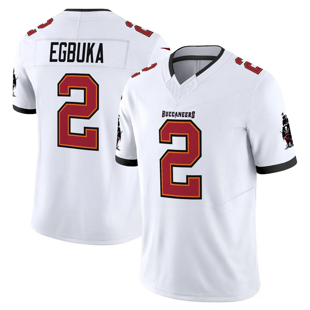 TB.Buccaneers #2 Emeka Egbuka Player White Limited Vapor F.U.S.E. Home Game Gdoa Stitched Jerseys