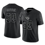 J.Jaguars #39 Cam Little Player Black Reflective Limited Game Gdoa Stitched Jerseys