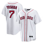 B.Red Sox #7 Masataka Yoshida Player White Home Game Gdoa Stitched Jerseys