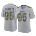 LA.Rams #95 Myles Garrett Player Gray Atmosphere Fashion Home Game Gdoa Stitched Jerseys
