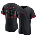 C.Reds #28 Eugenio Su¨¢rez Player Black City Connect Limited Elite Home Gdoa Stitched Jerseys