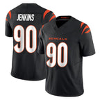 C.Bengals #90 Kris Jenkins Jr Player Black Vapor F.U.S.E. Limited Home Game Gdoa Stitched Jerseys