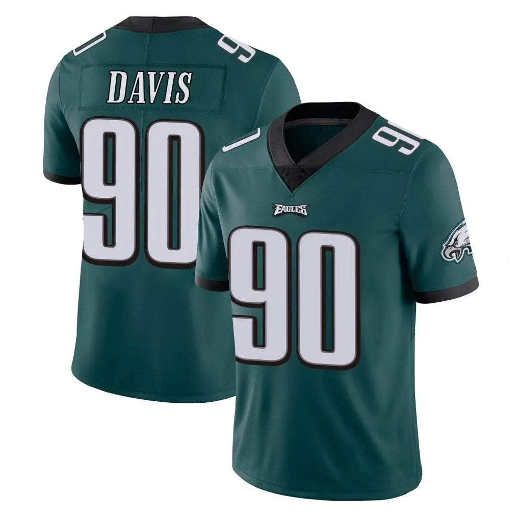 P.Eagles #90 Jordan Davis Player Team Color Green Vapor Untouchable Home Game Gdoa Stitched Jerseys