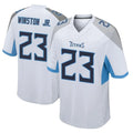 T.Titans #23 Kevin Winston Jr. Player White Home Game Gdoa Stitched Jerseys